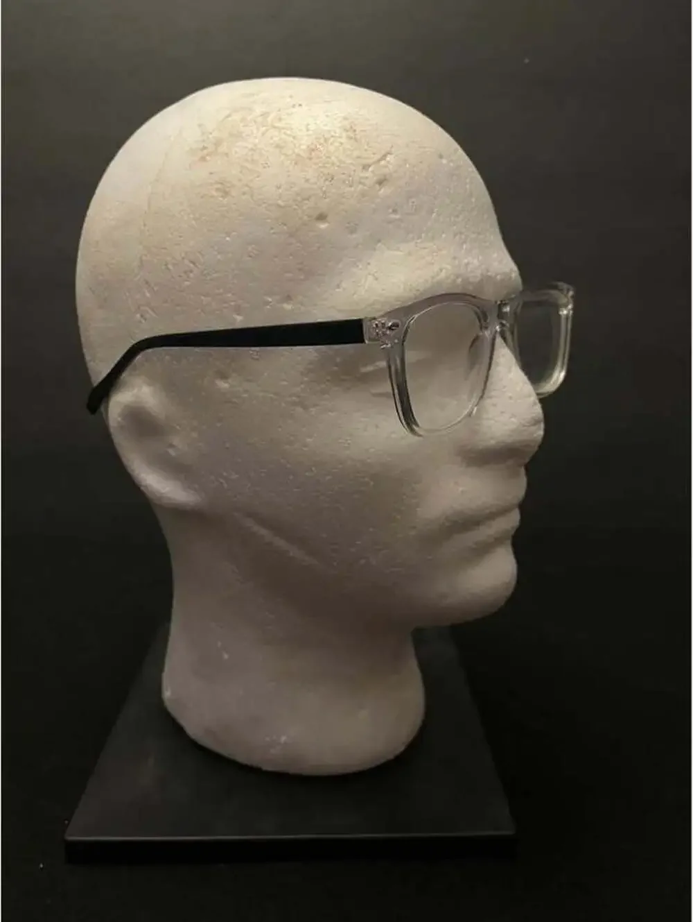 Clear Frame Glasses with Black Arms